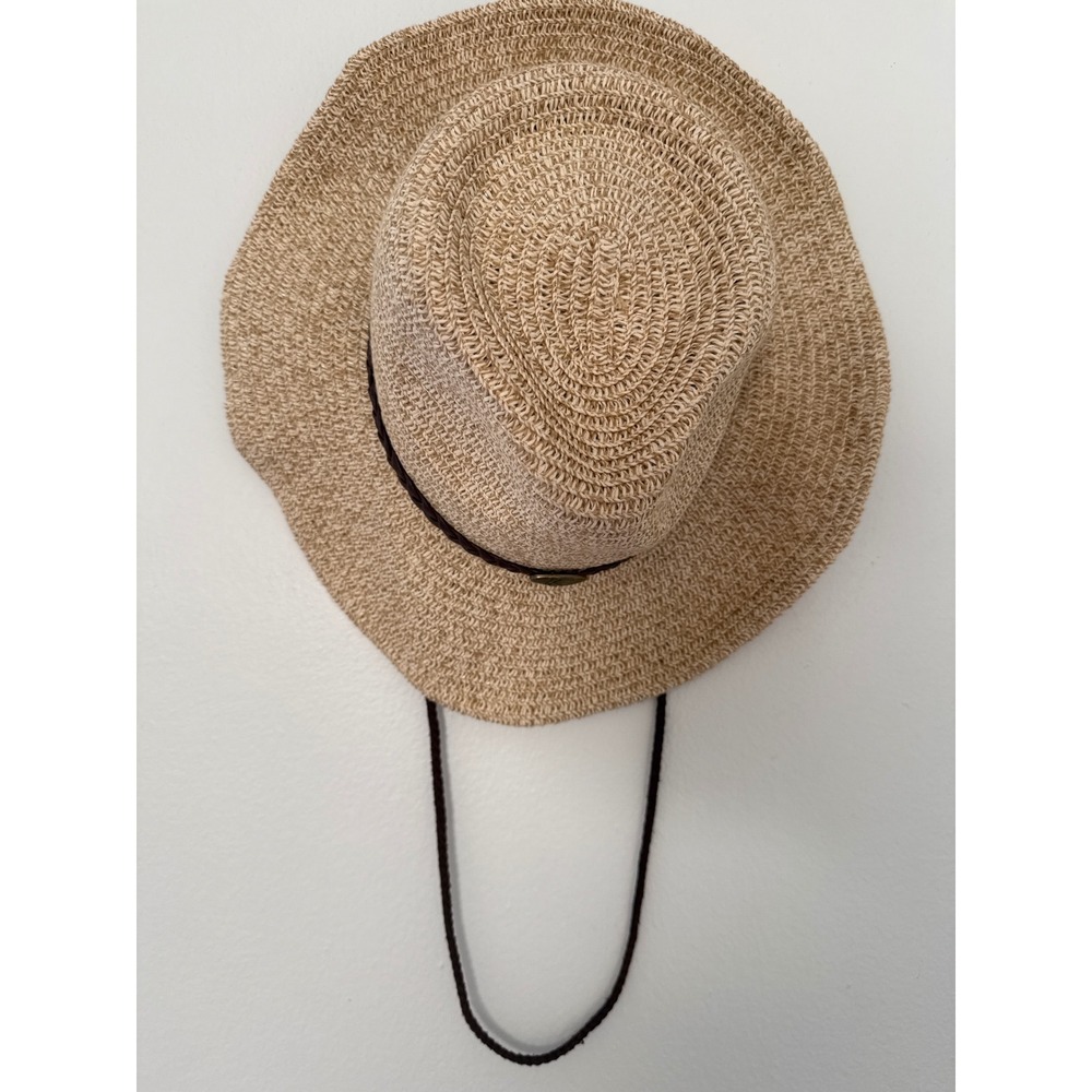 Lvaiz Women's Straw Hat Adjustable Strap Tan Sun Hat Vacation Beach Hat